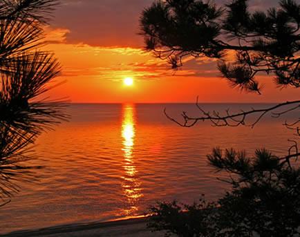 sun set on a Ugandan Lake